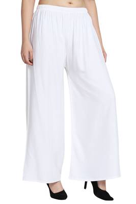 White Color Plain Sarara Plazo 3