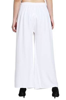White Color Plain Sarara Plazo 4