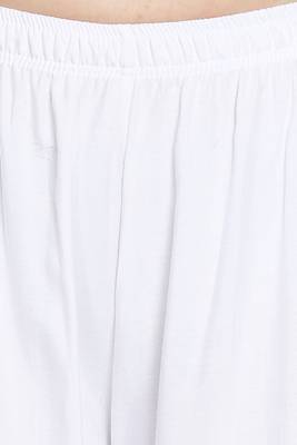 White Color Plain Sarara Plazo 5