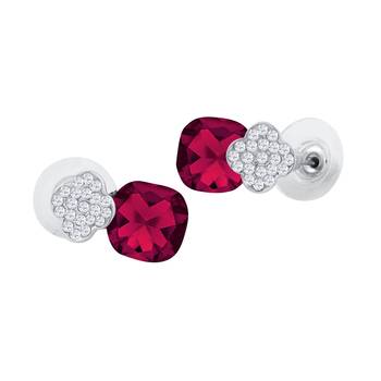 Maroon crystal studs 4