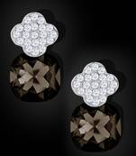 Black crystal studs
