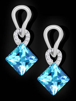 Green crystal studs 1