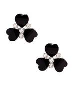 Black crystal studs