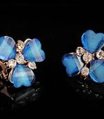 Blue crystal studs