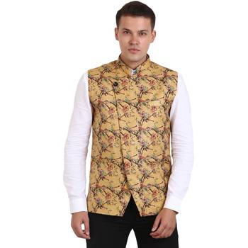 Multicolor Jute Print Nehru Jacket 1