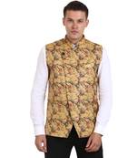 Multicolor Jute Print Nehru Jacket
