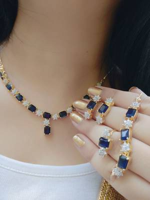 Glittering Combo of Necklace , Bracelet , Ring for Women 1