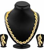 Beautiful Gold Plated American Diamond Necklace Set for Women