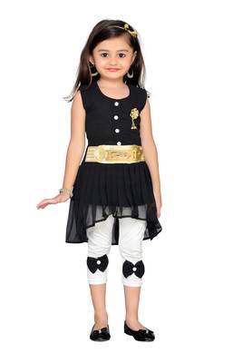 Black kids party wear dress 1
