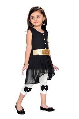 Black kids party wear dress 2