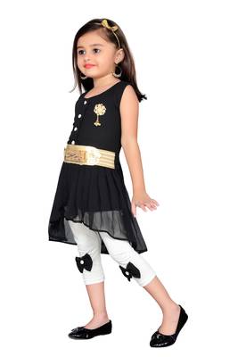 Black kids party wear dress 3