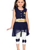 Navy blue kids party wear dress