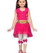 Pink kids party wear dress