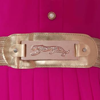Pink kids party wear dress 4