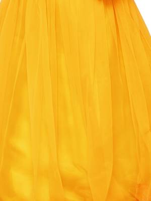 Yellow kids party wear gown 4