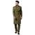 Stylish Shawl Neck Olive Men's Kurta With Olive Churidar