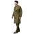 Stylish Shawl Neck Olive Men's Kurta With Olive Churidar
