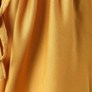 Stylish Shawl Neck Mustard Men's Kurta With Mustard Churidar 4