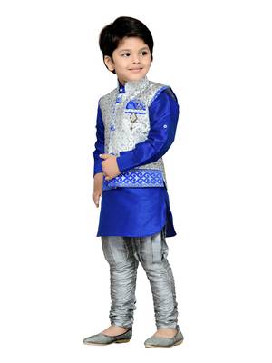 Kids Kurta Pyjama Waistcoat Set 3