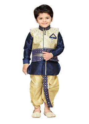 Kids Dhoti Kurta Waistcoat Set 1