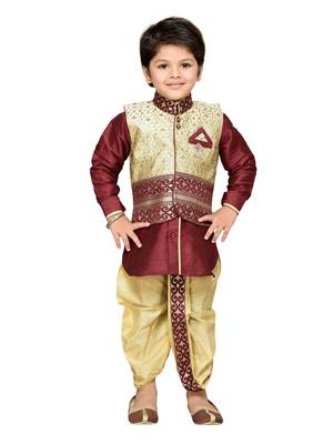 Kids Dhoti Kurta Waistcoat Set 1