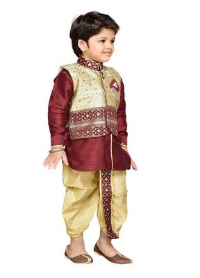 Kids Dhoti Kurta Waistcoat Set 2