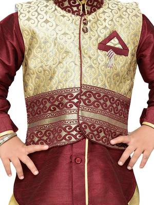 Kids Dhoti Kurta Waistcoat Set 4