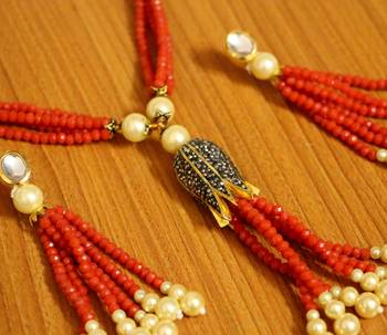 Orange Swarovski Crystal Necklace-Sets 2