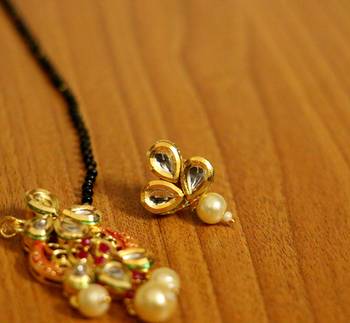 Orange Pearl Mangalsutra 2