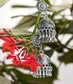 Zerokaata Handmade Tribal Jewellery Short Jhumkis With Pretty Hangings