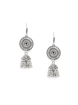 silver long jhumka