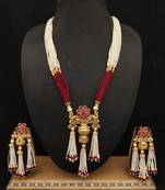 Indian Bollywood Designer Ethnic yet Stylish AD Pearl Jewelry Set