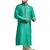 Green Bhaghalpuri Kurta Set With Machine Embroidery On Placket Patti And Collar