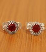 Red Crystal Toe-Rings