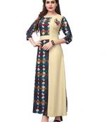 Multicolor printed rayon kurti