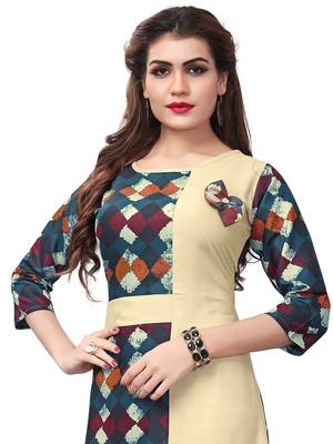 Multicolor printed rayon kurti 4