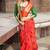 Orange Plain Patola Silk Saree With Blouse