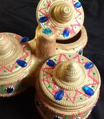 Beautiful Diya Stand Of Golden Shade