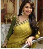 Beautiful designer party wear saree by madhuri dixit