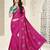 Pink embroidered art silk saree with blouse