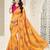 Yellow embroidered art silk saree with blouse