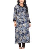 Multicolor printed rayon kurti