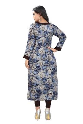Multicolor printed rayon kurti 2