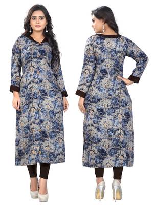 Multicolor printed rayon kurti 5