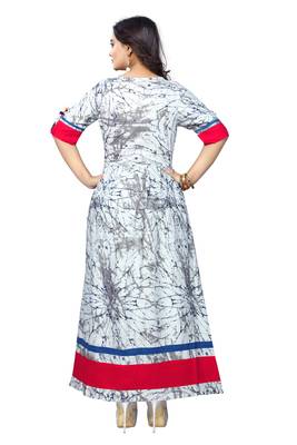 White printed rayon kurti 2