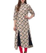 Multicolor printed rayon kurti