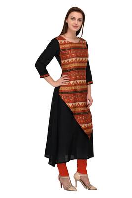 Multicolor printed rayon kurti 3