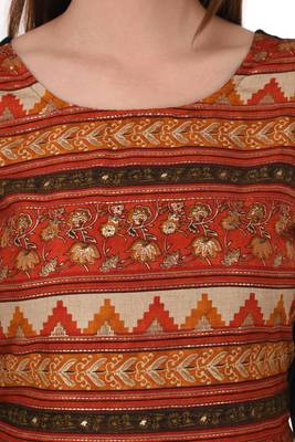 Multicolor printed rayon kurti 4