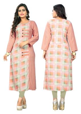 Multicolor printed rayon kurti 5