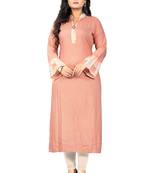 Pink printed rayon kurti